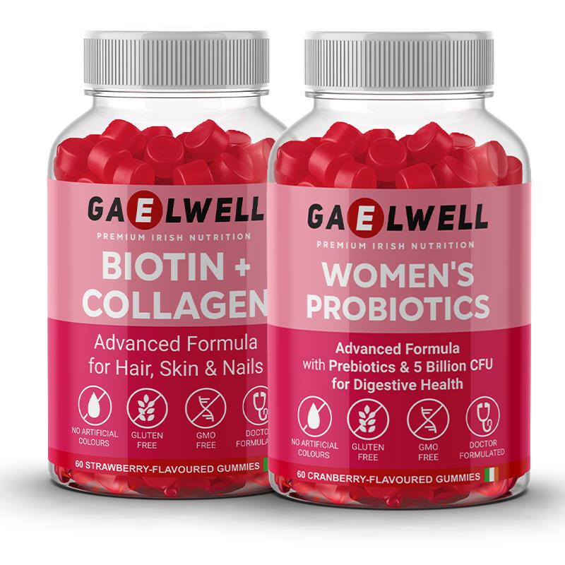 Ultimate Wellness Duo (Biotin + Collagen Gummies and Women’s Probiotic Gummies )