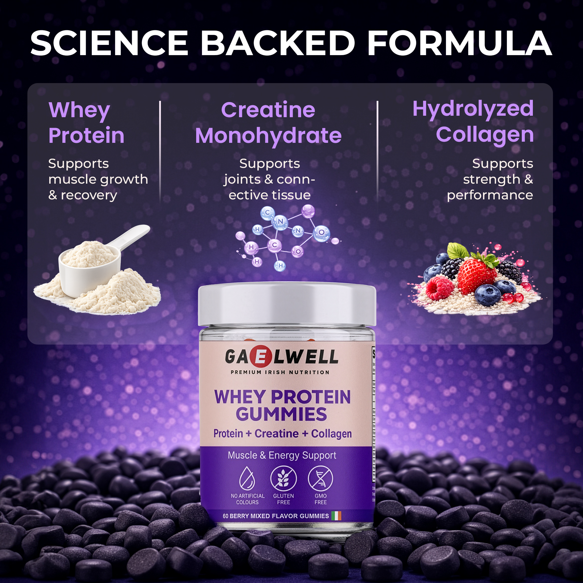Whey Protein Gummies with Creatine & Collagen Ireland
