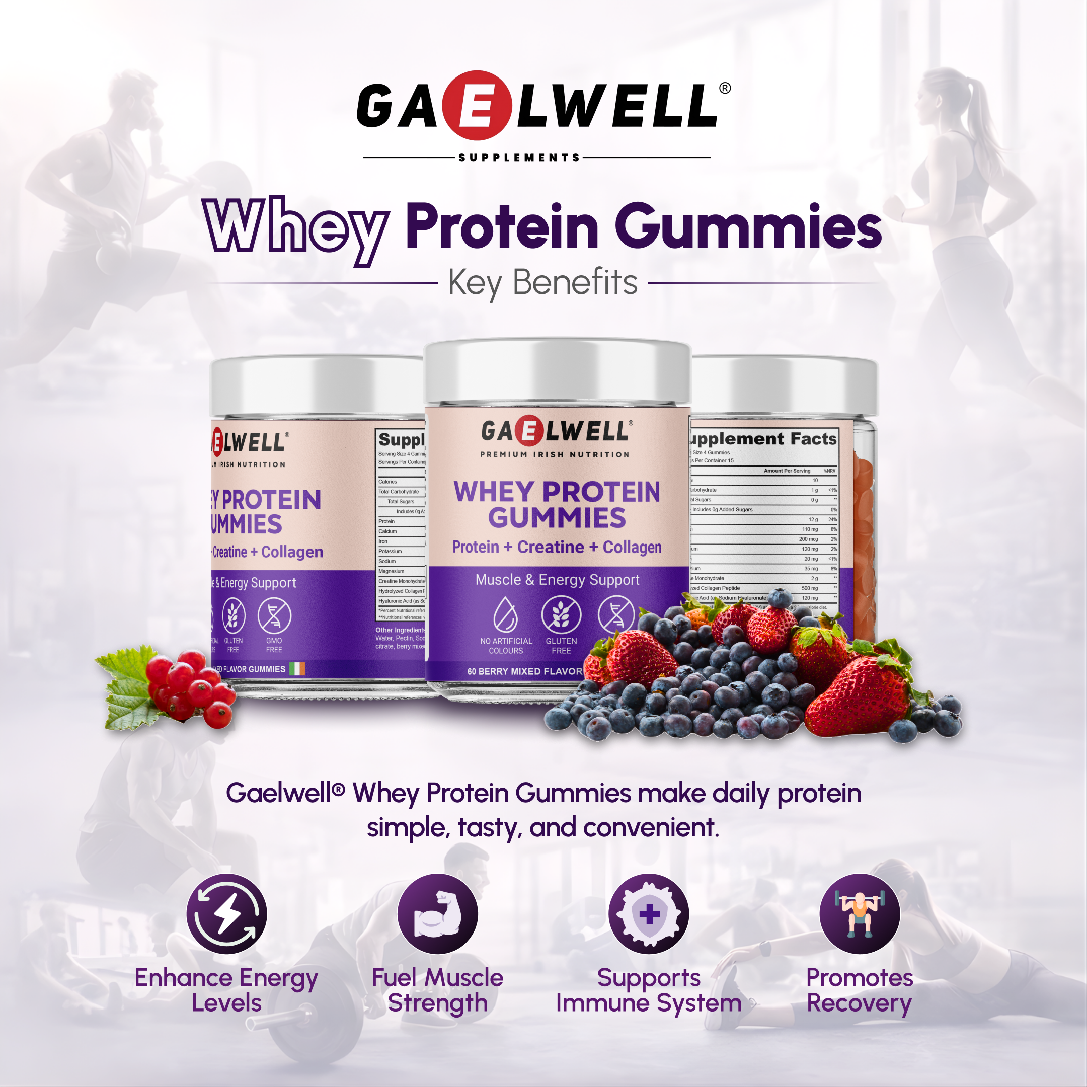 Whey Protein Gummies with Creatine & Collagen Ireland